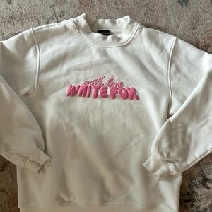 White Fox Cream Sweatshirt